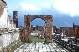 Buried Prints: Arch and walkway, Pompeii, Ancient Rome, 1st century AD