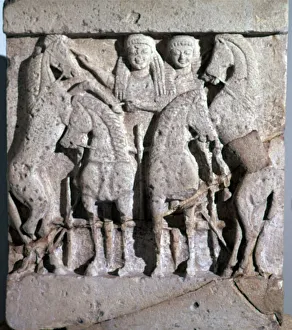 Archaic Prints: Archaic metope of Apollo and Artemis, 6th century