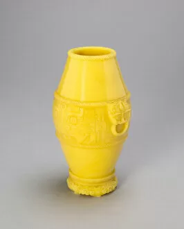 Glass Works Collection: Archaistic Jar with Animal Mask Handles and Ogre Masks, Qing dynasty