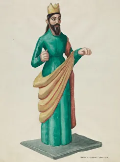 Archangel Gallery: Archangel 'Bulto', c. 1937. Creator: Majel G. Claflin