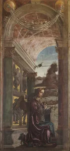 Cosimo Before 1431 1495 Prints: The Archangel Gabriel, 1467-1469. Creator: Tura, Cosimo (before 1431-1495)