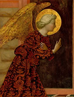 Images Dated 31st March 2021: The Archangel Gabriel, c. 1430. Creator: Masolino da Panicale