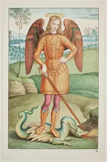 1836 Prints: The Archangel Michael, 1836. Creator: Franz August Schubert