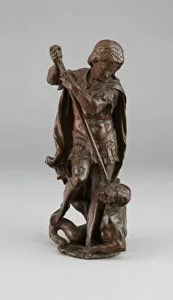 Victor Collection: Archangel Michael Overcoming the Devil, c. 1550. Creator: Unknown