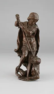 Overcoming Prints: Archangel Michael Overcoming the Devil, c. 1550. Creator: Unknown