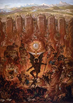 The Archangel Michael Throwing Satan out of Heaven, from a Catechism by La Bonne Presse, pub The Archangel Michael Throwing Satan out of Heaven, from a Catechism by La Bonne Presse, pub