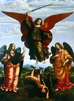 Milanese School Collection: The Three Archangels, 1517