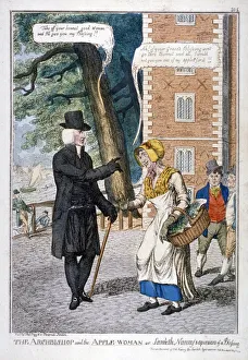 C Williams Prints: The archbishop and the apple-woman or Lambeth nannys opinion of a blessing, c1819