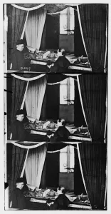 Hughes John Joseph Prints: Archbishop Hughes, prepared for burial, 1864 January. Creator: Unknown
