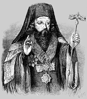 Romanian Prints: The Archbishop of Wallachia, 1854. Creator: Unknown