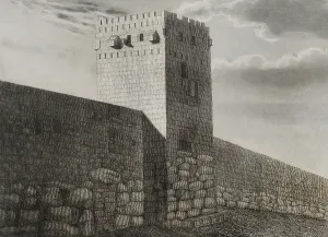 Unesco Prints: Archbishop's Tower and Roman wall constructed over the remains of the Cyclopean wall