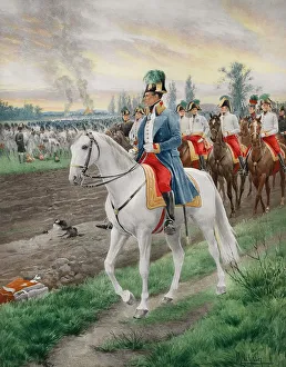 Archduke Charles of Austria (1771-1847), Duke of Teschen, with his staff, c. 1900