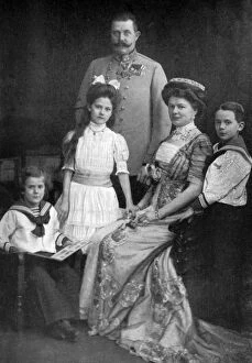 Images Dated 10th January 2008: Archduke Franz Ferdinand of Austria and his family, c1910 (c1920)