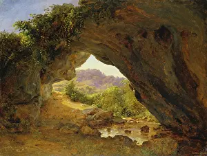 Sunny Prints: Arched Rocks by Civitella II, 1836. Creator: Carl Morgenstern