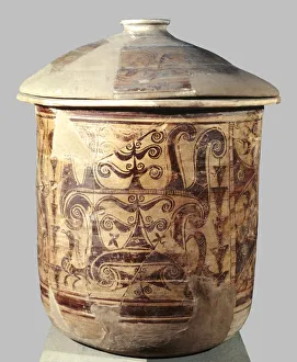 Prehistory Collection: Archena glass. Ceramics with zoomorphic and floral decoration from the necropolis of Archena