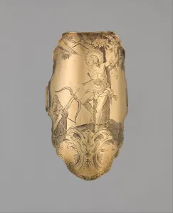 Archers Prints: Archers Arm Guard (Bracer), Belgian, dated 1752. Creator: Unknown