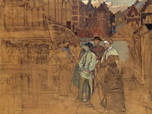 Antwerp Prints: Archery Feast in Antwerp in the 16th Century. Creator: Jan August Hendrik Leys