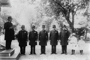Archibald Bulloch Roosevelt Prints: Archie and Quentin Roosevelt with White House policemen
