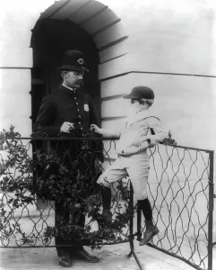 Archibald Bulloch Roosevelt Prints: Archie Roosevelt and his friend the policeman