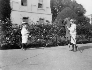 Tripod Prints: Archie Roosevelt photographing Quentin Roosevelt outdoors