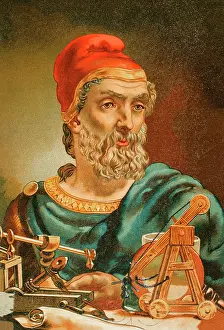 Engineering Prints: Archimedes, (287 BC - 212 BC), Ancient Greek mathematician and inventor