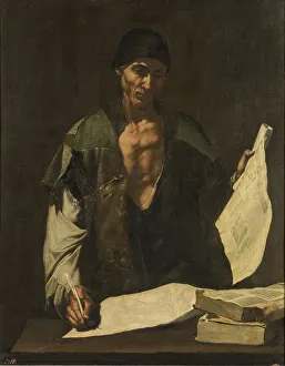 Ribera Prints: Archimedes. Artist: Ribera, Jose, de (1591-1652)
