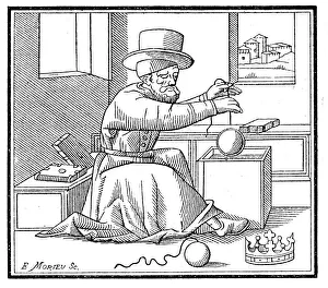 Archimedes (c287-212 BC), Ancient Greek mathematician and inventor, 1866