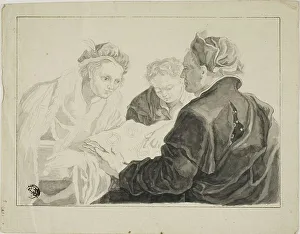 Francesco Salvator Fontebasso Prints: Architect Submitting Designs to Patron, n.d. Creator: Francesco Fontebasso