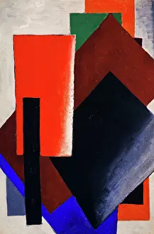 Cubo Futurism Prints: Architectonic Painting, 1916. Creator: Popova, Lyubov Sergeyevna (1889-1924)