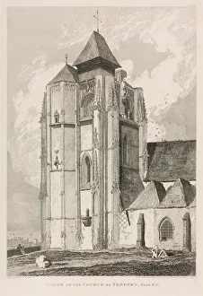 Cotman Prints: Architectural Antiquities of Normandy (Vol. II), Pl. 66: Tower of the Church of Treport