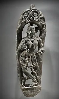 Architectural Bracket in the Form of a Celestial Cymbalist (image 1 of 4), c.1100. Creator: Unknown