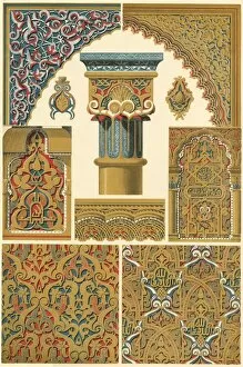 Architectural decoration in the Alhambra, (1898). Creator: Unknown