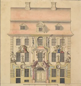 Architectural Design for a Facade, 1739-69. Creator: Ferenc Speth Architectural Design for a Facade, 1739-69. Creator: Ferenc Speth
