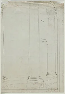 Architectural Drawing of Columns (verso), c. 1810-1820. Creator: Pietro Fancelli (Italian