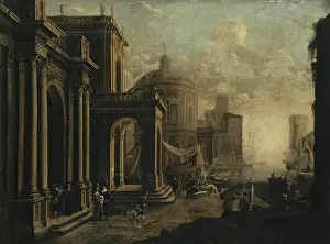Waterfront Prints: Architectural Landscape, 1638. Creator: Jan Miel