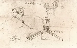 Architecture for castles, c1472-c1519 (1883). Artist: Leonardo da Vinci