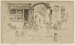 Brussels Belgium Prints: Archway, Brussels, 1887. Creator: James Abbott McNeill Whistler