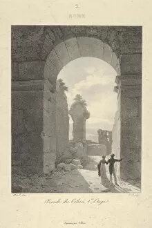Colosseum Gallery: Archway of The Colosseum, First Level, 1822. Creator: Jean-Baptiste Isabey