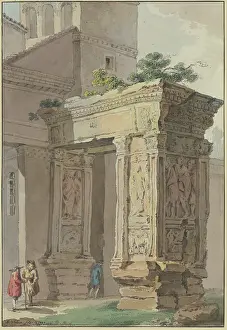 Rome Lazio Italy Europe Prints: The Arco degli Argentarii at San Giorgio in Velabro in Rome
