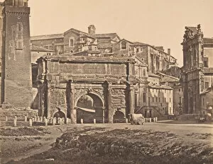 Images Dated 20th November 2020: Arco di Settimio Severo, 1848-52. Creator: Eugene Constant
