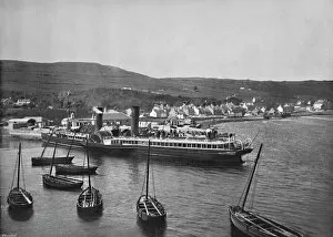 George Newnes Collection: Ardrishaig - The Steamer Columba at Ardrishaig Quay, 1895