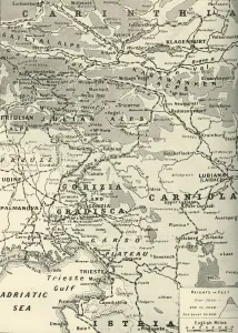 Area of General Cadornas Triumph on the Lower Isonzo, 1917. Creator: Unknown