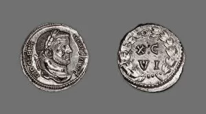 Diokletian Gallery: Argenteus (Coin) Portraying Emperor Diocletian, 300, issued by Diocletian or Maximianus