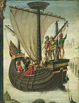 Argonauts Gallery: The Argonauts leaving Colchis. Artist: De Roberti, Ercole (c. 1450-1496)