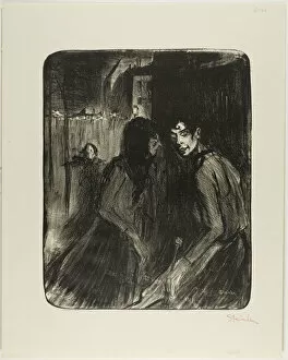 Argument Gallery: Arguing Prostitutes, 1895. Creator: Theophile Alexandre Steinlen
