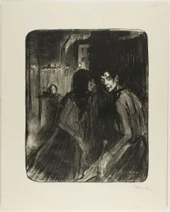 Prostitution Prints: Arguing Prostitutes, 1895. Creator: Theophile Alexandre Steinlen