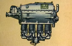 Josef Gallery: Argus As 8 100 horse power aircraft engine, 1932. Creator: Unknown