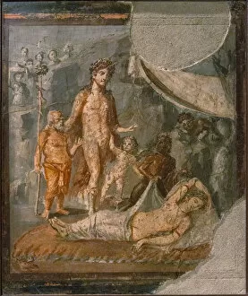 Myth Collection: Ariadne Abandoned by Theseus on Naxos, 1st H. 1st cen. AD. Creator: Roman-Pompeian wall painting