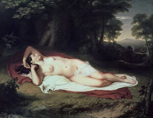 Ariadne Gallery: Ariadne Asleep on the Island of Naxos, 1809-1814. Artist: John Vanderlyn