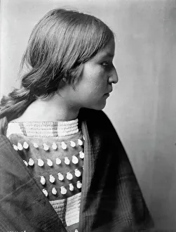 North Dakota Prints: Arikara girl, c1908. Creator: Edward Sheriff Curtis